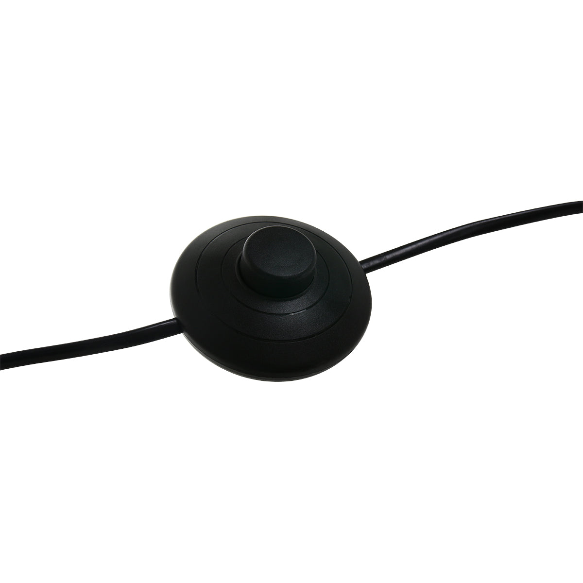 Bogenlampe aus Metall in Schwarz mit geflochtenem Bambusschirm – Ø50 cm