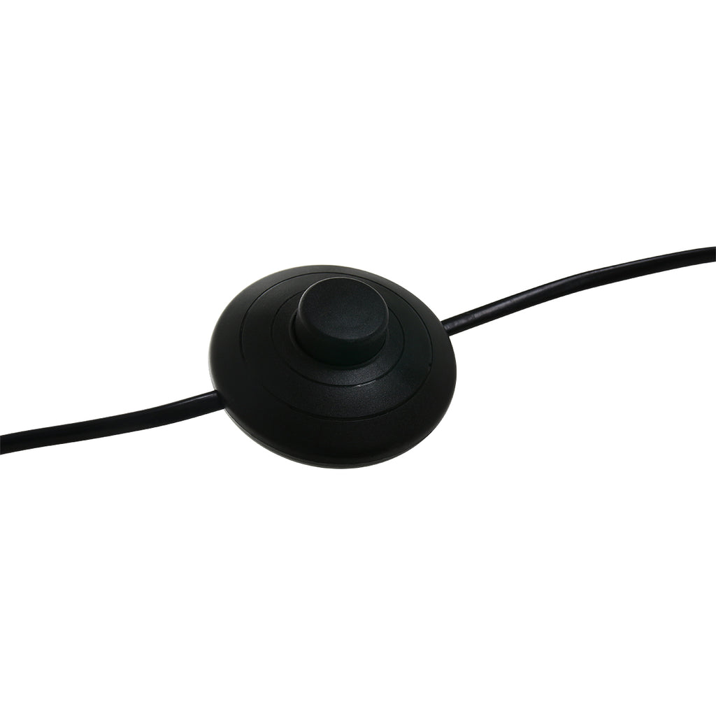 Bogenlampe aus Metall in Schwarz mit geflochtenem Bambusschirm – Ø50 cm