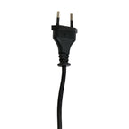 Bogenlampe aus Metall in Schwarz mit geflochtenem Bambusschirm – Ø50 cm