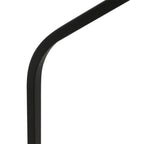 Stehlampe aus schwarzem Metall mit geflochtenem Naturschirm – H173 cm