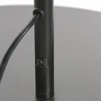 Stehlampe aus schwarzem Metall mit Schirm aus geflochtenem Rattan Natur – H190 cm