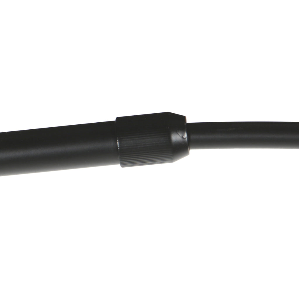 Bogenlampe aus Metall in Schwarz mit Rattanschirm – H193 cm