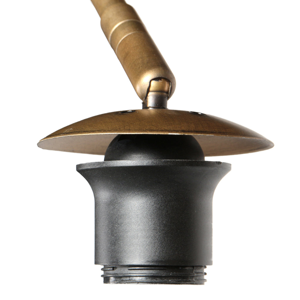 Bogenlampe aus goldfarbenem Metall mit durchbrochenem Rattanschirm – Ø60 cm