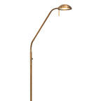 Stehlampe aus bronzefarbenem Metall mit Gelenkarm und dimmbarer LED