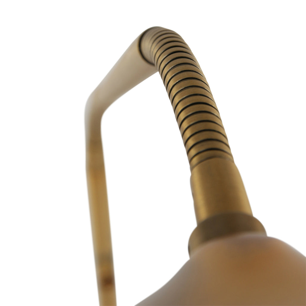 Stehlampe aus bronzefarbenem Metall mit Gelenkarm und dimmbarer LED