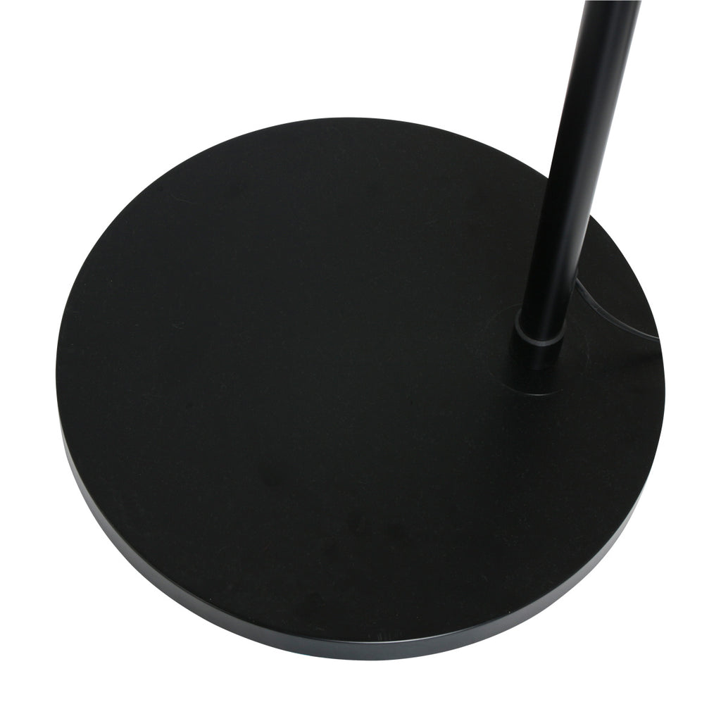 Bogenlampe aus Metall in Schwarz mit Kuppelschirm aus Rauchglas – H230 cm