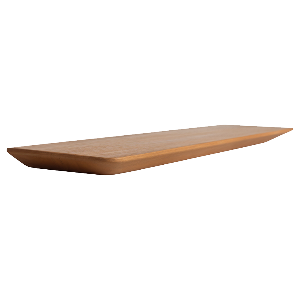Wandregal aus massivem Teakholz in schwebender Optik – 90x16 cm