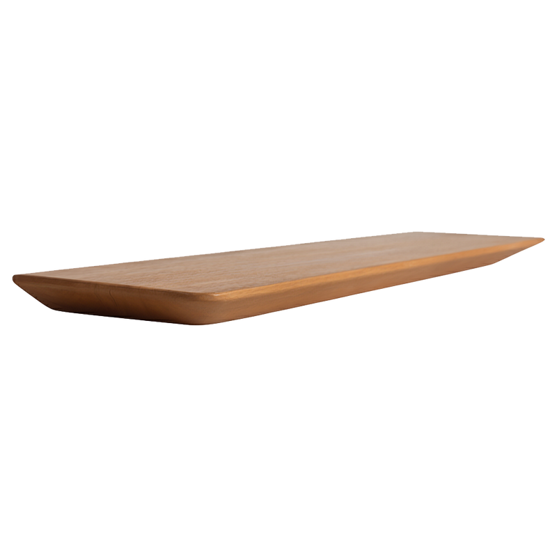 Wandregal aus massivem Teakholz in schwebender Optik – 90x16 cm