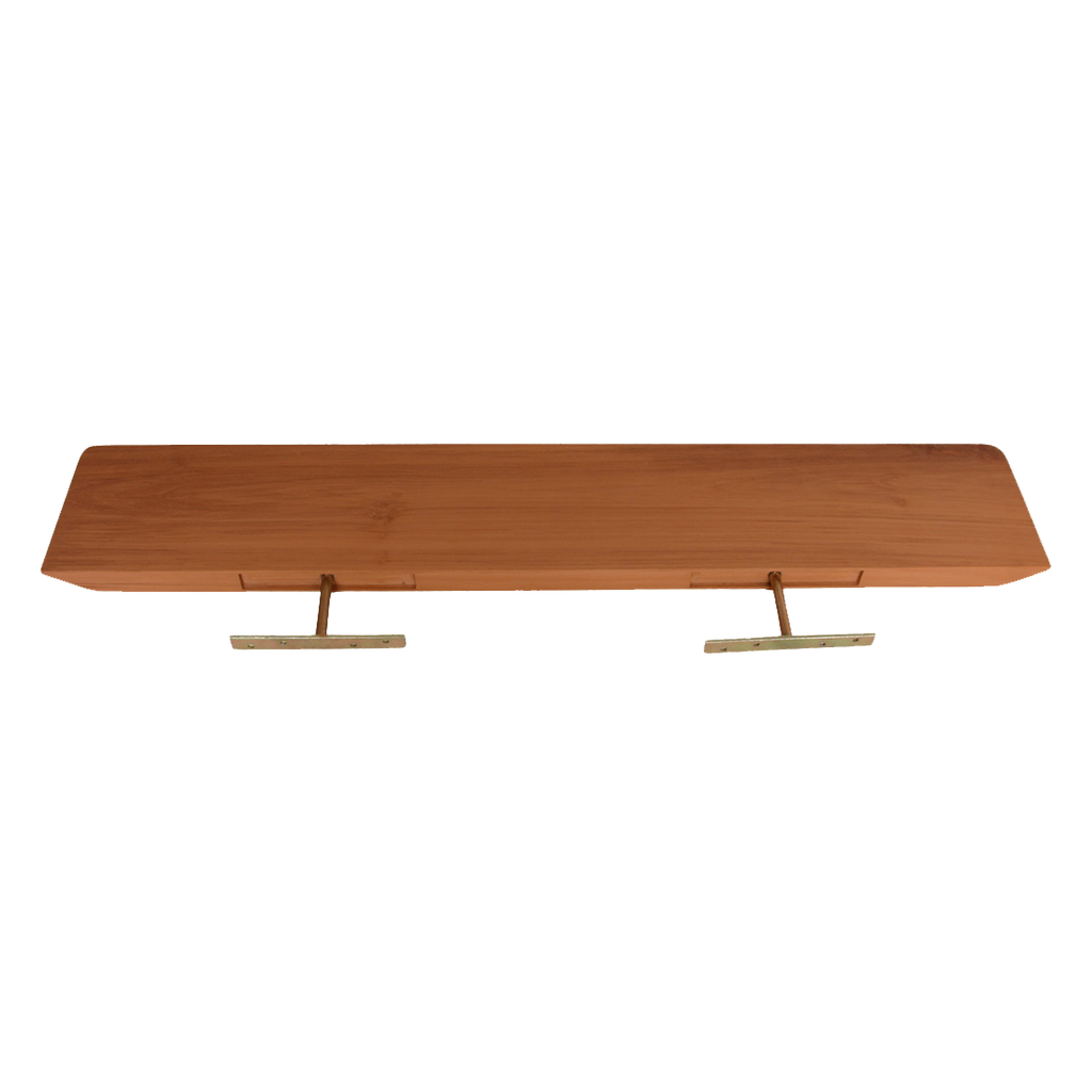 Wandregal aus massivem Teakholz in schwebender Optik – 90x16 cm