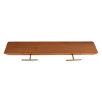 Wandregal aus massivem Teakholz in schwebender Optik – 90x16 cm