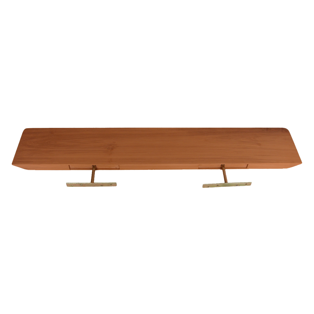 Wandregal aus massivem Teakholz in schwebender Optik – 90x16 cm