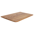 Schwebende Wandregale aus Teak Natur mit abgeschrägten Kanten – 2er-Set