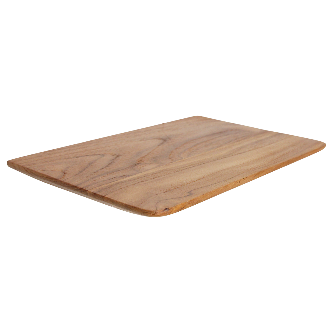 Schwebende Wandregale aus Teak Natur mit abgeschrägten Kanten – 2er-Set