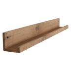 Wandregal aus recyceltem Teakholz mit Frontleiste – 75x8 cm