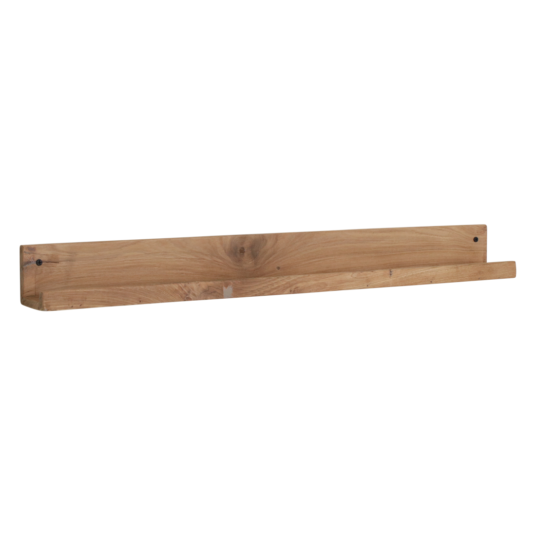 Wandregal aus recyceltem Teakholz mit Frontleiste – 75x8 cm