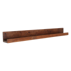 Wandregal aus recyceltem Holz in Braun für Bilderrahmen – 75x8 cm