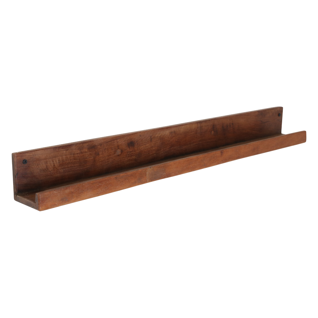 Wandregal aus recyceltem Holz in Braun für Bilderrahmen – 75x8 cm