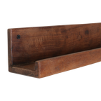 Wandregal aus recyceltem Holz in Braun für Bilderrahmen – 75x8 cm