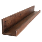 Wandregal aus recyceltem Holz in Braun für Bilderrahmen – 75x8 cm