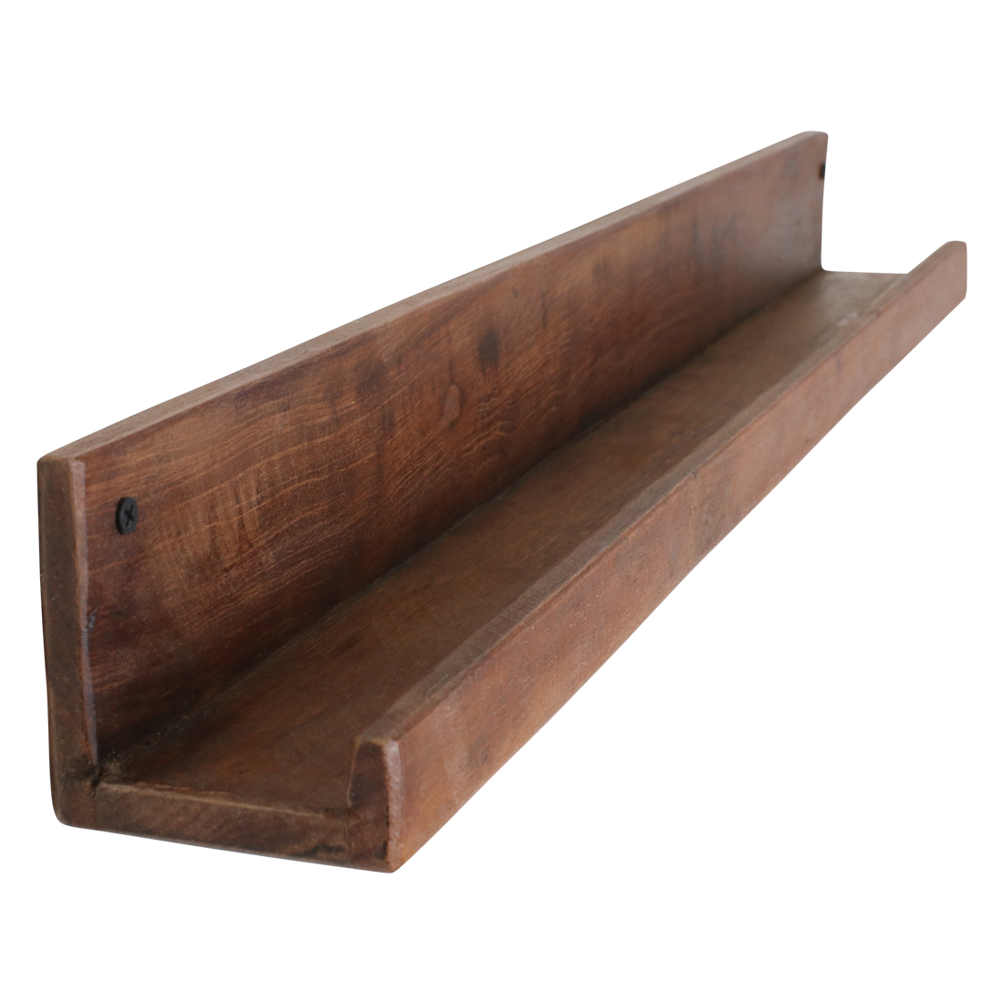 Wandregal aus recyceltem Holz in Braun für Bilderrahmen – 75x8 cm