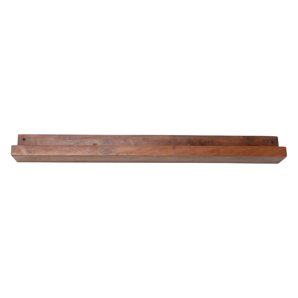 Wandregal aus recyceltem Holz in Braun für Bilderrahmen – 75x8 cm