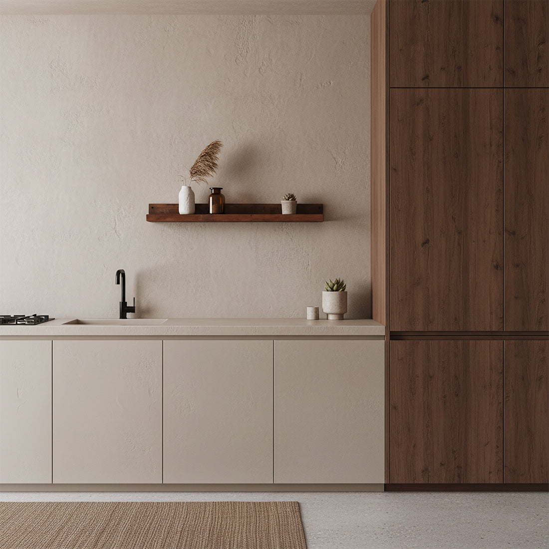 Wandregal aus recyceltem Holz in Braun für Bilderrahmen – 75x8 cm