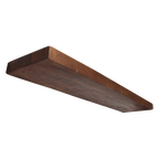 Schwebendes Wandregal aus recyceltem Holz in Braun – 80x18 cm