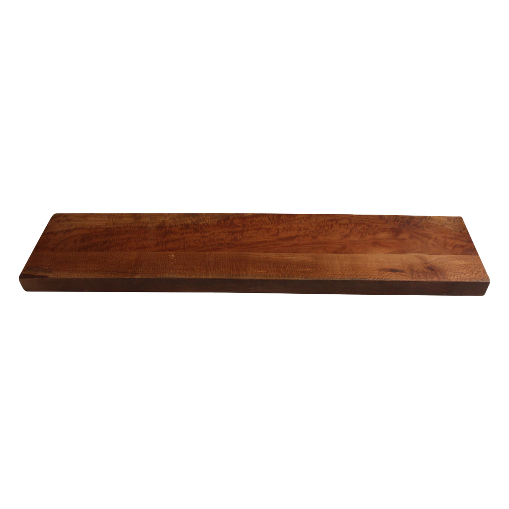 Schwebendes Wandregal aus recyceltem Holz in Braun – 80x18 cm