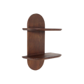 Wandregal aus Mangoholz mit abgerundeten Formen – 35x18 cm