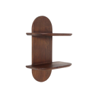 Wandregal aus Mangoholz mit abgerundeten Formen – 35x18 cm