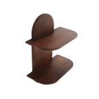 Wandregal aus Mangoholz mit abgerundeten Formen – 35x18 cm
