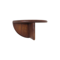 Wandregal in Halbmondform aus Mangoholz in Braun – 38x19 cm