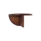 Wandregal in Halbmondform aus Mangoholz in Braun – 38x19 cm