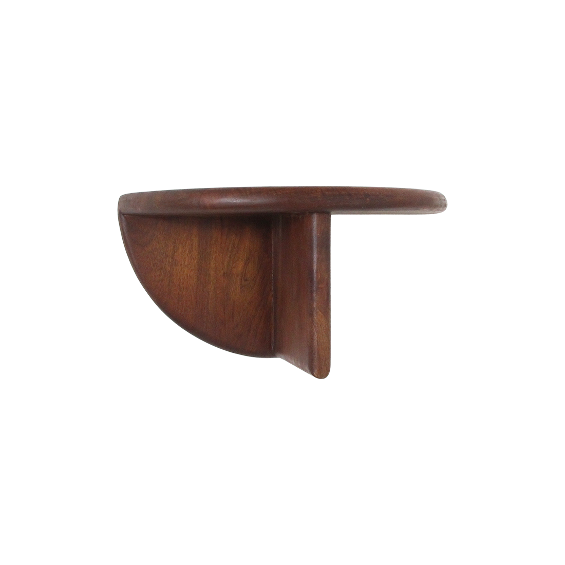 Wandregal in Halbmondform aus Mangoholz in Braun – 38x19 cm