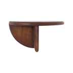 Wandregal in Halbmondform aus Mangoholz in Braun – 38x19 cm