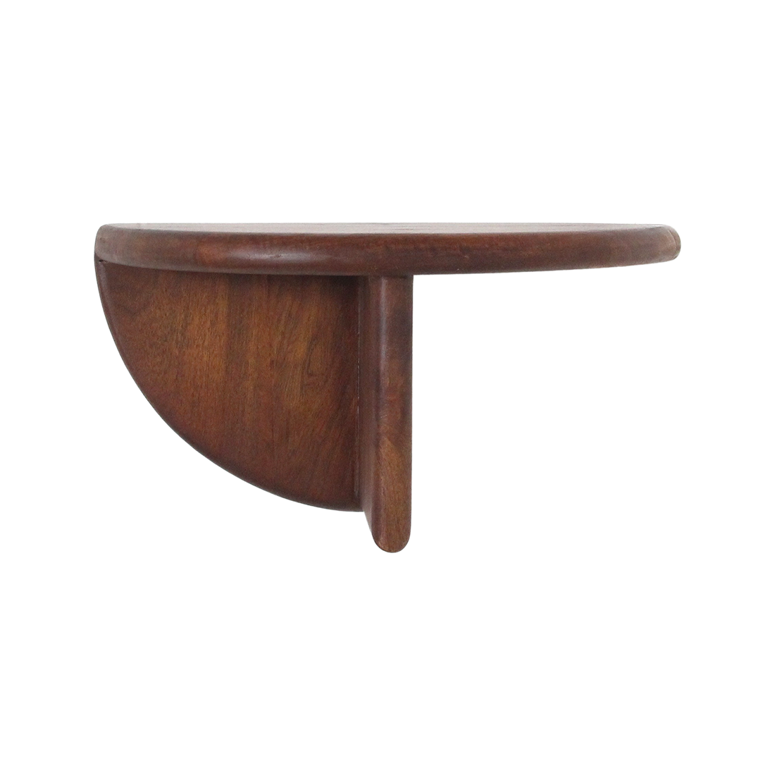 Wandregal in Halbmondform aus Mangoholz in Braun – 38x19 cm