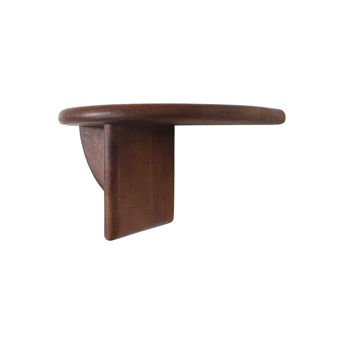 Wandregal in Halbmondform aus Mangoholz in Braun – 38x19 cm