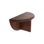 Wandregal in Halbmondform aus Mangoholz in Braun – 38x19 cm