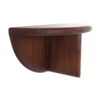 Wandregal in Halbmondform aus Mangoholz in Braun – 38x19 cm