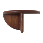 Wandregal in Halbmondform aus Mangoholz in Braun – 38x19 cm