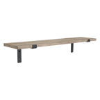 Wandregal aus Mangoholz und schwarzem Metall – 80x18 cm