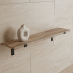 Wandregal aus Mangoholz und schwarzem Metall – 80x18 cm