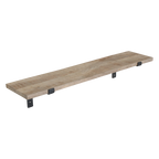Wandregal aus Mangoholz und schwarzem Metall – 80x18 cm