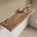Étagère murale flottante bois manguier naturelle – 80x18 cm