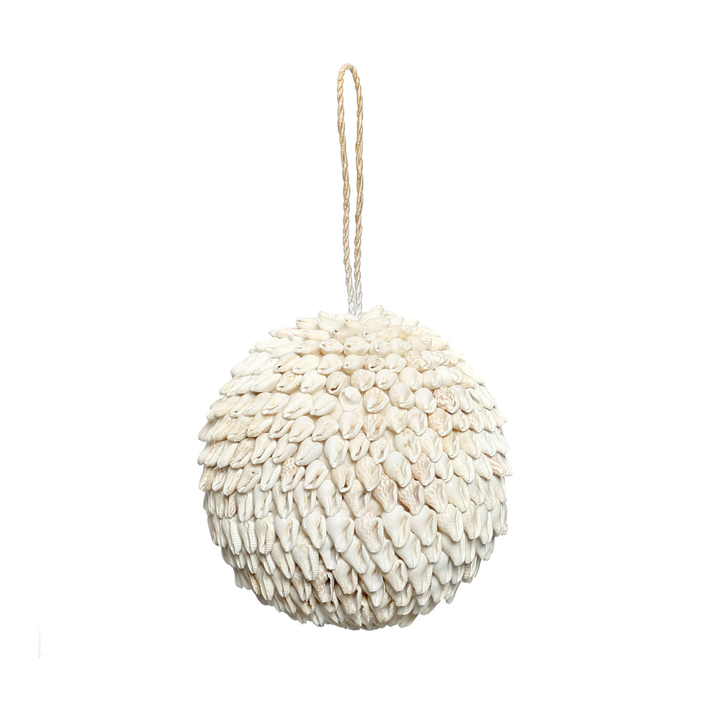 Deko-Kugel aus weißen Muscheln – Ø12 cm