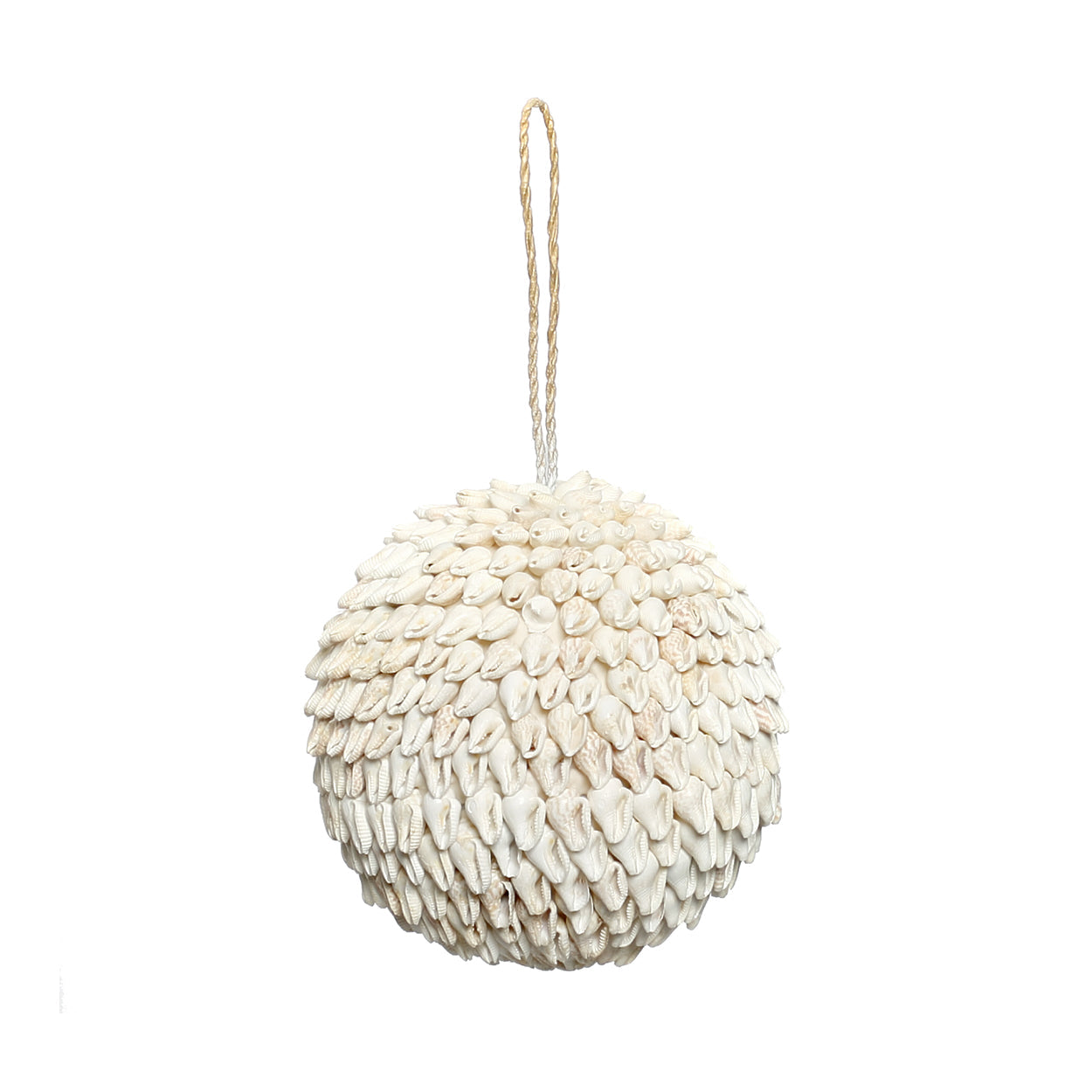 Deko-Kugel aus weißen Muscheln – Ø12 cm