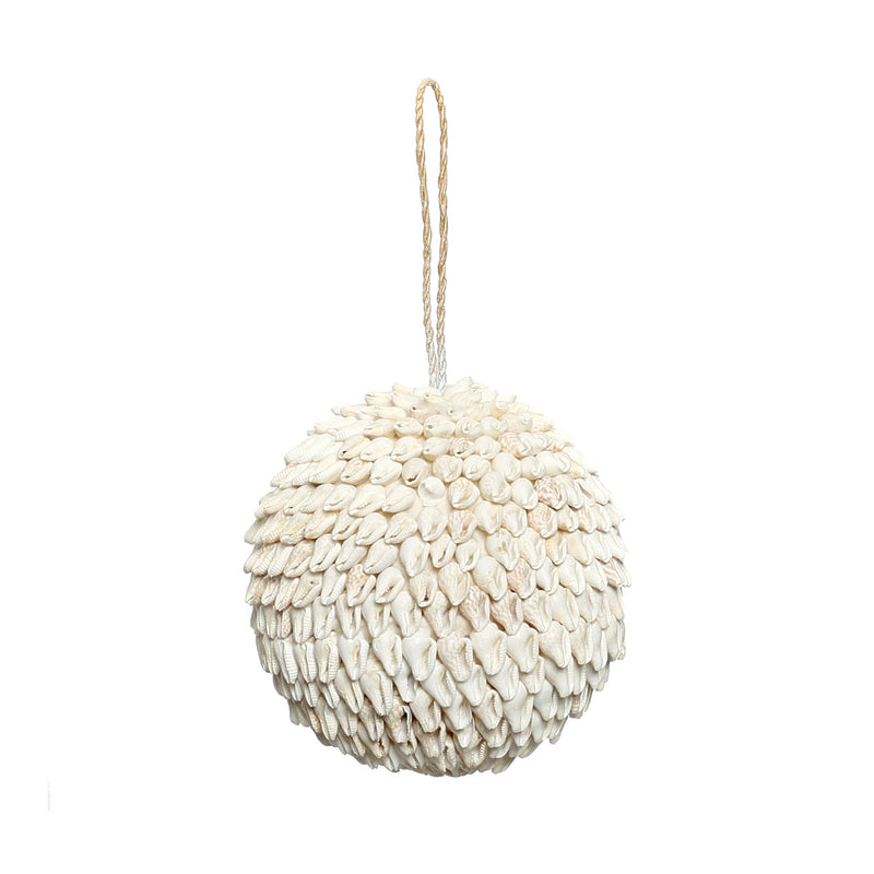 Deko-Kugel aus weißen Muscheln – Ø12 cm