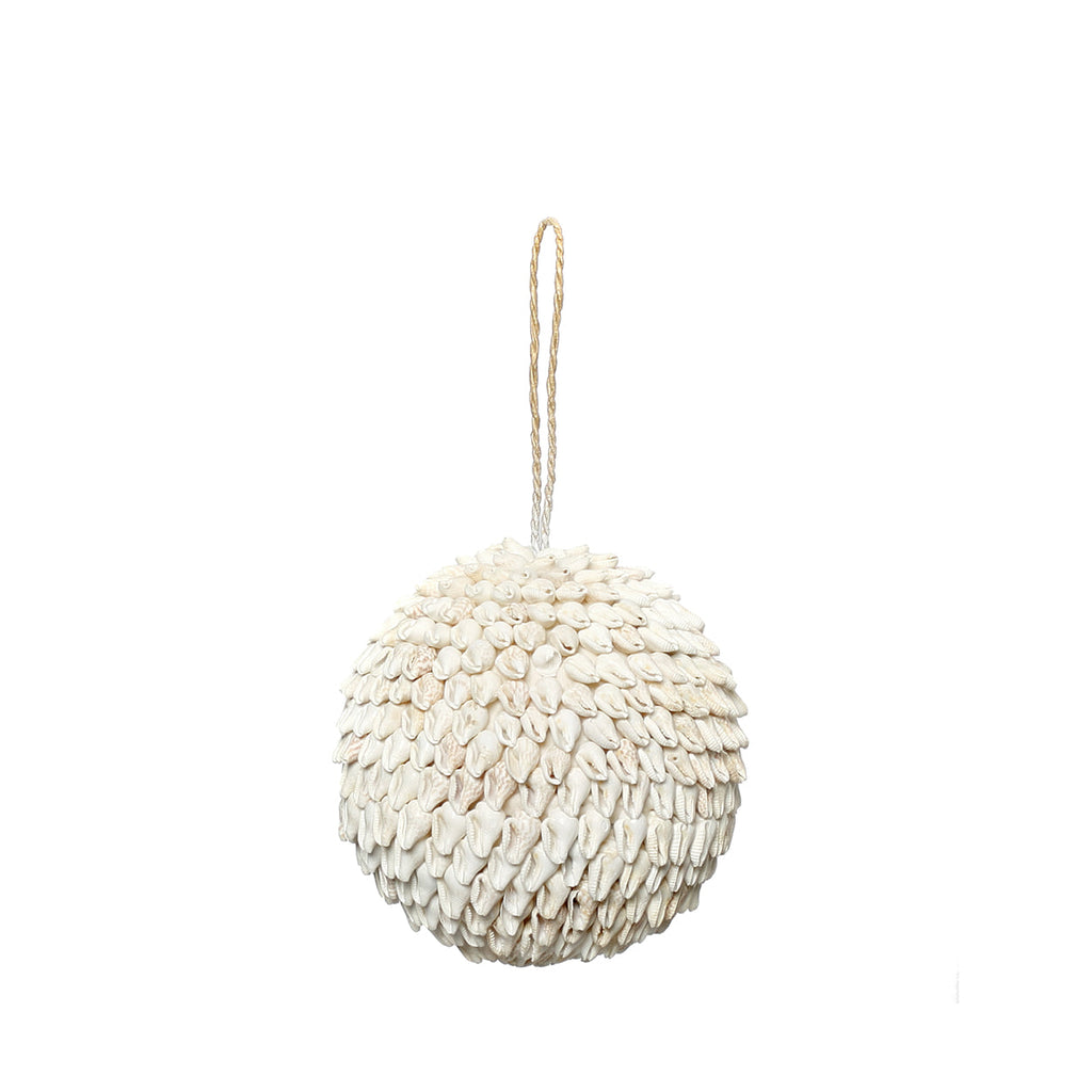 Deko-Kugel aus weißen Muscheln – Ø9 cm