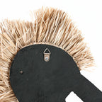 Wanddeko Seepferdchen – Weiße Muscheln und Raffia – H40 cm