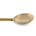Salatlöffel aus Messing – Ananas-Griff in Gold